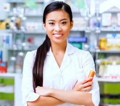 portrait of a pharmacist standing
