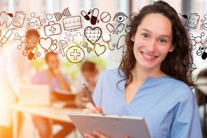 female pharmacist smiling